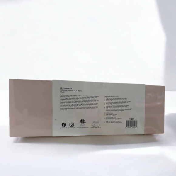 Lange Ceramic 1-Pass Flat Iron in Rose Pink - Picture 2 of 4